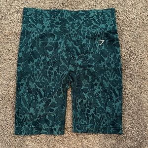 Teal Gymshark Adapt Animal Seamless Cycling Shorts- Butterfly